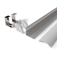 Avide Avide Alu Profil "V", 15.8x15.8mm Sarokprofil fehér opál búrával 1m, "szett" (AAP-C-1M-S-BKW)