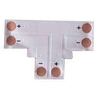 Avide Avide LED Szalag 12-24V T elosztó elem, forr.mentes, fehér-2eres, 8mm (10 db-os csom.) (ABLS12V3528-T-CONNECTOR-10)