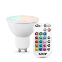 Avide Avide Smart LED GU10 2.9W RGB+W 2700K IR Távirányítóval (ASGU10RGBW-2.9W-RC)