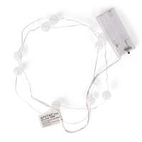 Entac Entac Karácsonyi Beltéri Füzér Áttetsző Műanyag golyó 10 LED WW 1,3m (2AA nt.) (ECL-CPB-10WW)
