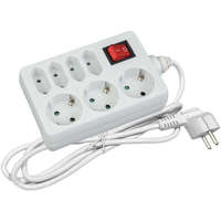 Entac Entac M1 Elosztó 7 Foglalat Kapcsolóval 3x16A 4x2.5A 1,5m 3G1.5 (ESE1.5G3X4-1.5-SW)