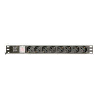 Gembird Gembird rackbe szerelhető 8xC14 dugalj 1U 16A elosztó 3m (EG-PDU-014-C14)