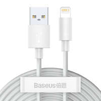 Baseus Baseus Simple Wisdom USB-A - Lightning kábel 2db 1.5m fehér (TZCALZJ-02)