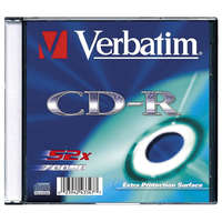 Verbatim Verbatim 80'/700MB 52x slim CD lemez darabos