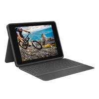 Logitech Logitech Rugged Folio Apple iPad (7/8/9 gen.) német billentyűzetes tok fekete (920-009313)