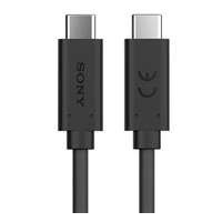 Sony SONY adatkábel és töltő (Type-C - Type-C, 100W, gyorstöltés támogatás, 100cm) FEKETE (UCB24)