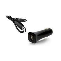 Alcatel ALCATEL autós töltő USB aljzat (5V / 1000mA + DC53 microUSB kábel) FEKETE (CC40 / CDB0000017C0)
