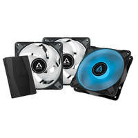 Arctic Arctic P12 PWM PST RGB ház hűtő ventilátor vezérlővel 12cm, 3db fekete-fehér (ACFAN00229A)