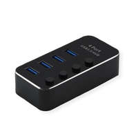 Roline Roline USB 3.2 Gen 1, 4 portos HUB fekete (14.02.5056-5)