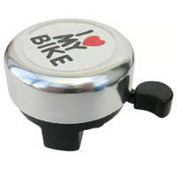 NovaBIK3 NovaBIK3 I Love My Bike fém kerékpár csengő ezüst (AN68467)