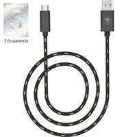 snakebyte snakebyte Xbox Series X USB-A - USB-C töltő fekete-zöld 3m (SB916274)