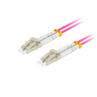 Lanberg Lanberg Optikai patch kábel MM LC/UPC-LC/UPC duplex 0.5m LSZH OM4 50/125 3.0mm lila (FO-LULU-MD41-0005-VT)