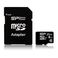 SILICON POWER 8GB microSDHC Silicon Power CL10 + adapter (SP008GBSTHBU1V10SP)