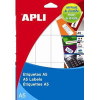 APLI APLI 12x18 mm etikett, kerekített sarkú, A5 hordozón 1650 darab (LCA1860)