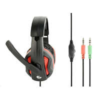 Gembird Gembird GHS-03 Gaming mikrofonos fejhallgató fekete-piros