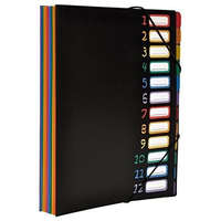 VIQUEL Viquel "Rainbow Class" 12 részes irattartó mappa fekete (118967-05 / IV118967)