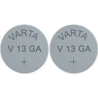 Varta LR44 gombelem, alkáli mangán, 1,5V, 125 mAh, 2 db, Varta AG13, V13GA, G13A, 13GA, PX76A, PX675A, 157, L1154