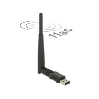 Delock Delock USB 2.0-s, kétsávos WLAN ac/a/b/g/n Nano Stick, 433 Mbps, külső antennával (12462)