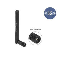 Delock Delock 5G 3,3 - 5,0 GHz antenna SMA apa -1,0 - 4,5 dBi 10,9 cm hosszú kétirányú billenő csatlakozáss (12711)