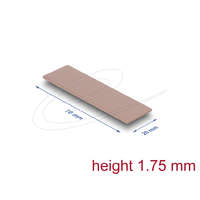 Delock Delock Hővezető párna 70 x 20 x 1,75 mm M.2 modulokhoz 3,0 W/mK nem szilikon anyagú