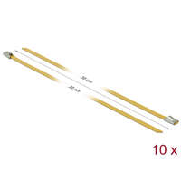 Delock Delock Rozsdamentes Acél Kábelkötegek Hossza 300 x Szélesség 4,6 mm sárga 10 db. (18786)