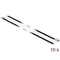 Delock Delock Rozsdamentes Acél Kábelkötegek Hossza 300 x Szélesség 4,6 mm fekete 10 db. (18810)