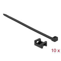 Delock Delock Fekete csavart biztosító foglalat készlet 23 x 16 mm H 150 x Sz 7,2 mm kábellel (18886)