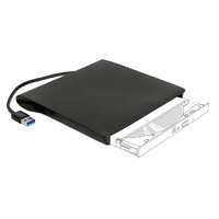 Delock Delock Külso váz 9,5 mm magasságú, 5.25 Ultra Slim SATA meghajtókhoz USB A-típusú apa csatlakozóval (42603)