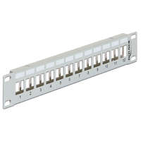 Delock Delock 10 Keystone Patch Panel 12 portos fém, szürke színű (43327)