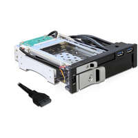 Delock Delock 5.25 Mobil Rack 1 x 2.5 + 1 x 3.5 SATA HDD-hez + 2 x USB 3.0 port (47209)