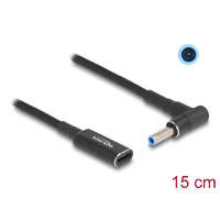 Delock Delock Laptop töltőkábel adapterkábel USB Type-C anya - HP 4,5 x 3,0 mm apa 90 fokban hajlított 15 cm (60031)