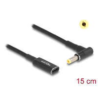 DELOCK Delock Laptop töltőkábel adapterkábel USB Type-C anya - HP 4,8 x 1,7 mm apa 90 fokban hajlított 15 cm (60033)