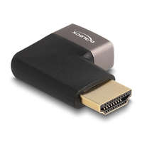 Delock Delock HDMI adapter apa - anya 90 jobbra hajlítva 8K 60 Hz szürke fém (60084)
