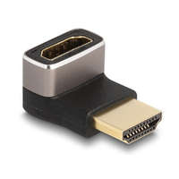 Delock Delock HDMI adapter apa - anya 90 lefelé néző csatlakozódugóval 8K 60 Hz szürke fém (60085)