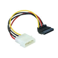 Delock Delock 15 tűs SATA HDD (derékszögű) - 4 tűs apa (Molex) hálózati kábel, 15 cm (60101)