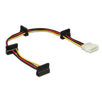 Delock Delock Molex-tápkábel 4 tus csatlakozódugóval > 4 x 15 tus SATA-csatlakozóhüvely, 40 cm (60142)