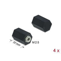 Delock Delock Távtartó M2.5, hatszögletes, belső menetes, 10 mm fekete 4 db. (60243)