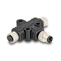 Delock Delock M8 T-megosztó A-kódolt 3 tűs 1 x apa - 2 db. hüvely párhuzamos kapcsolással (60575)