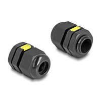 Delock Delock M16 kábel tömlőszelence ventillációval, IP68 por és vízhatlan fekete 2 db. (60615)