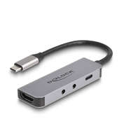Delock Delock USB Type-C adapter - HDMI 4K 60 Hz és fejhallgató, valamint mikrofonhoz port + USB Type-C csatlakozó PD 95 W