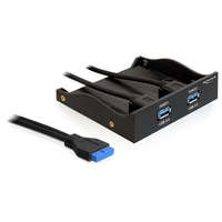 Delock Delock USB 3.0 elülső panel, 2-portos, belső 19 Pin USB 3.0 pin fejes (61896)