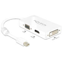Delock Delock Adapter mini Displayport 1.1-dugós csatlakozó > VGA / HDMI / DVI passzív fehér (62630)