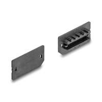 Delock Delock Por elleni védő borítás E-típusú kulcs A USB-hez vagy kulcs B anyához 10 db. Fekete (64286)