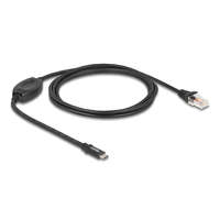 Delock Delock Adapter USB 2.0 Type-C csatlakozó - 1 x soros RS-232 RJ45 csatlakozó 1,8 m fekete (64305)