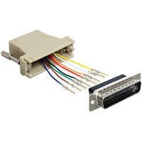 Delock Delock adapter Sub-D 25 Pin apa > RJ45 anya, szerelő készlet (65433)