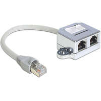 Delock Delock RJ45 Port duplázó 1 RJ45 dugó > 2 RJ45 jack (1x Ethernet, 1x ISDN) (65441)