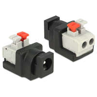 Delock Delock DC 5.5 x 2.1 mm anya > Terminal Block nyomógombbal 2 pines adapter (65524)