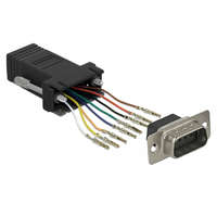 Delock Delock Fekete Sub-D 9-tűs apa RJ45 anya összekötő adapter (66166)