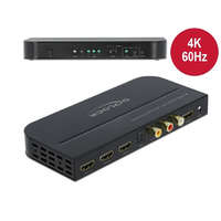 Delock Delock HDMI kapcsoló 3 x HDMI bemenet - 1 x HDMI kimenet 4K 60 Hz Audio Extractor-ral (66498)