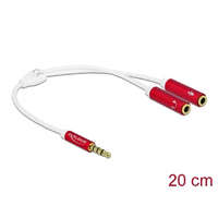 Delock Delock Fejhallgató adapter 1 x 3,5 mm-es, 4 tűs sztereo jack apa - 2 x 3,5 mm-es, 4 tűs sztereo jack (66519)